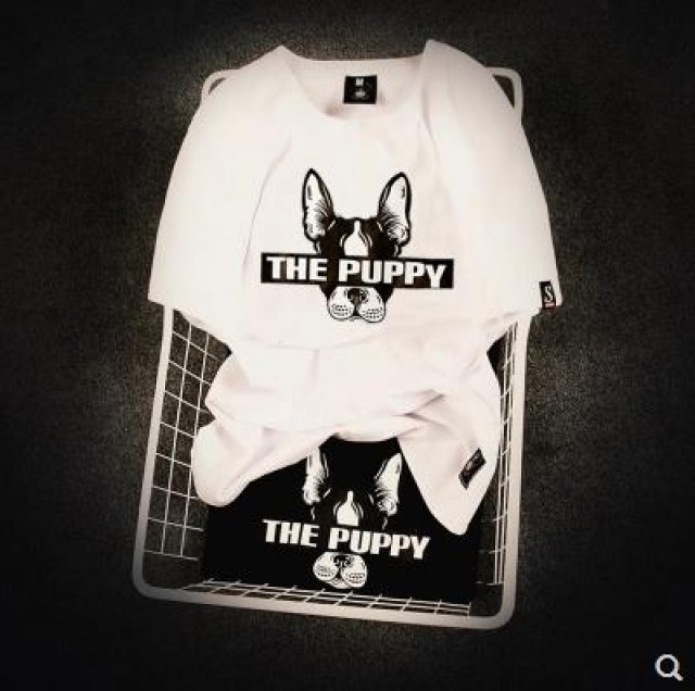[해외] 남자반팔티 반팔셔츠 오버핏반팔 면티 여름반팔티 라운드반팔티 puppy