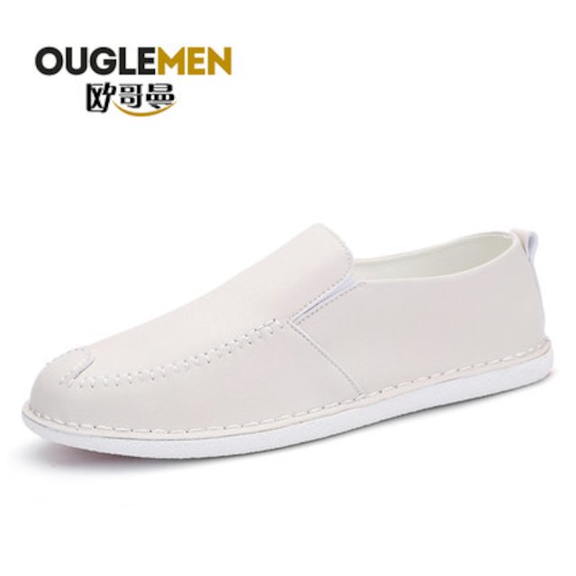[해외]W14103A 여름 영국 신발 남성 캐주얼 신발 게으른 통기성 남성 신발의 추세의 한국어 버전 흰 콩 및 콩 신발