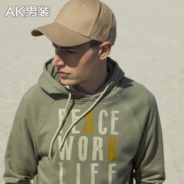 [해외]W143BA5 AK 남자 봄 가을 뉴 레트로 PEACE WORK LIFE 프린트 후드 티드 남성 캐주얼 스웨터 자켓