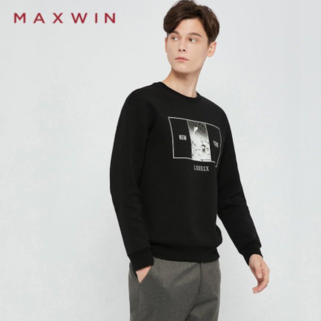 [해외]W143EFB MAXWIN 마 웨이 남성용 스웨터 긴팔 봄 가을 2018 New Korean Trend Tide Tide 브랜드 Bottoming shirt Men s clothing