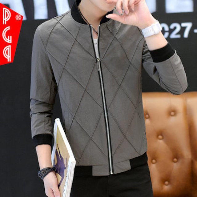 [해외]W143F12 남성 재킷 봄과 가을 레저 학생의 추세의 2018 새로운 한국어 버전 슬림 청소년 패션 재킷 남성 의류